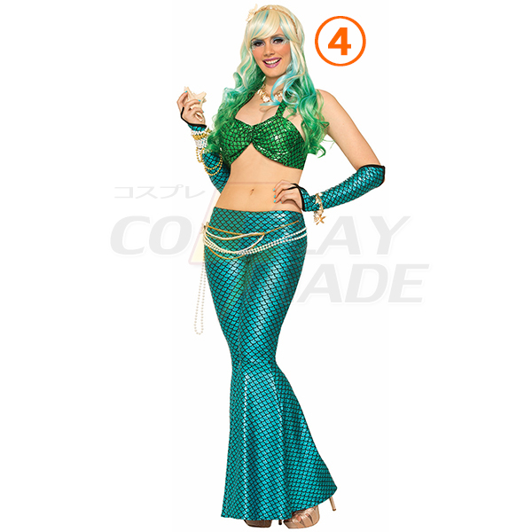 Erwachsene Damen Meerjungfrau Kostüme Meer Siren Flared Trousers Cosplay Kostüme
