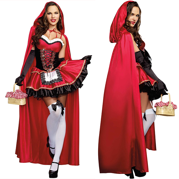 Rotkäppchen Lange Kleider Faschingskostüme Cosplay Kostüme Halloween