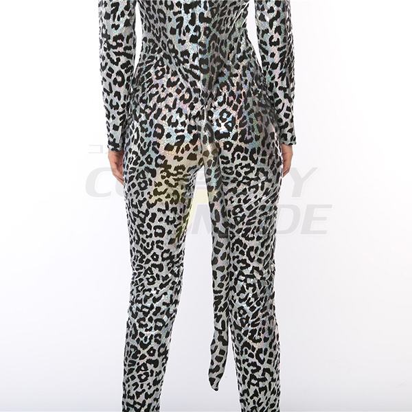 Populære Sexet Grå Leopard Catwoman Kostume Cosplay Halloween