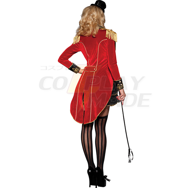 Erwachsene Damen Damen Rot Tuxedo Circus Kostüme Cosplay Kostüme