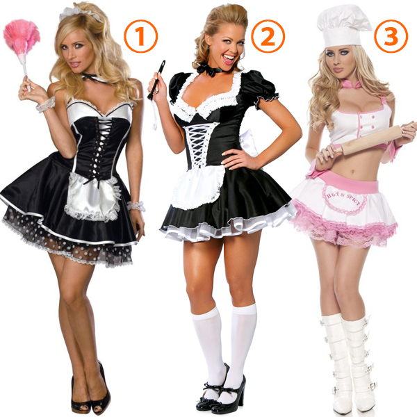 Erwachsene French Maid Kostüme Cosplay Kostüme Halloween