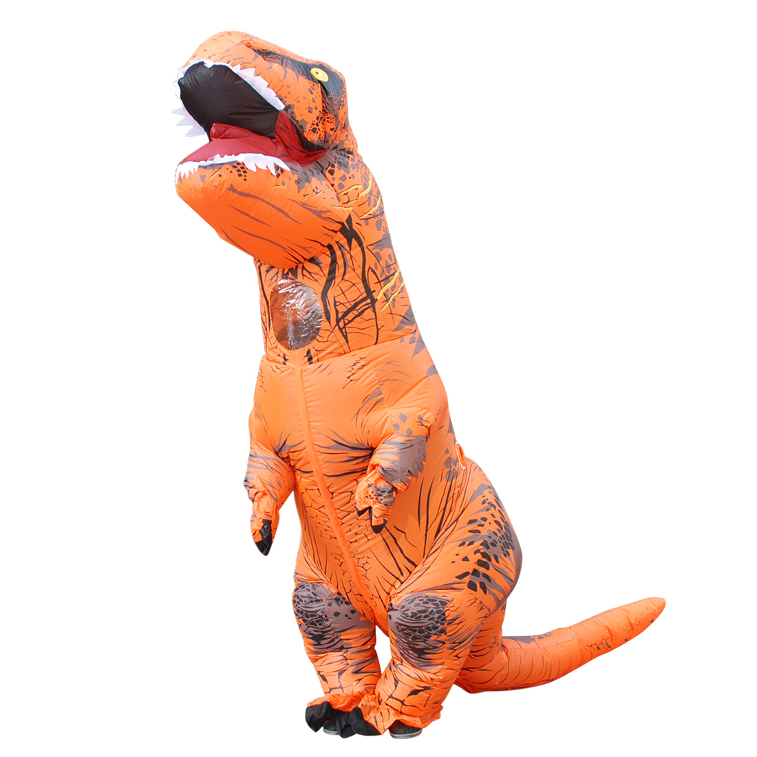 Erwachseneos Orange T-REX Kostüme Aufblasbar Dinosaurier Halloween Faschingskostüme Carnival