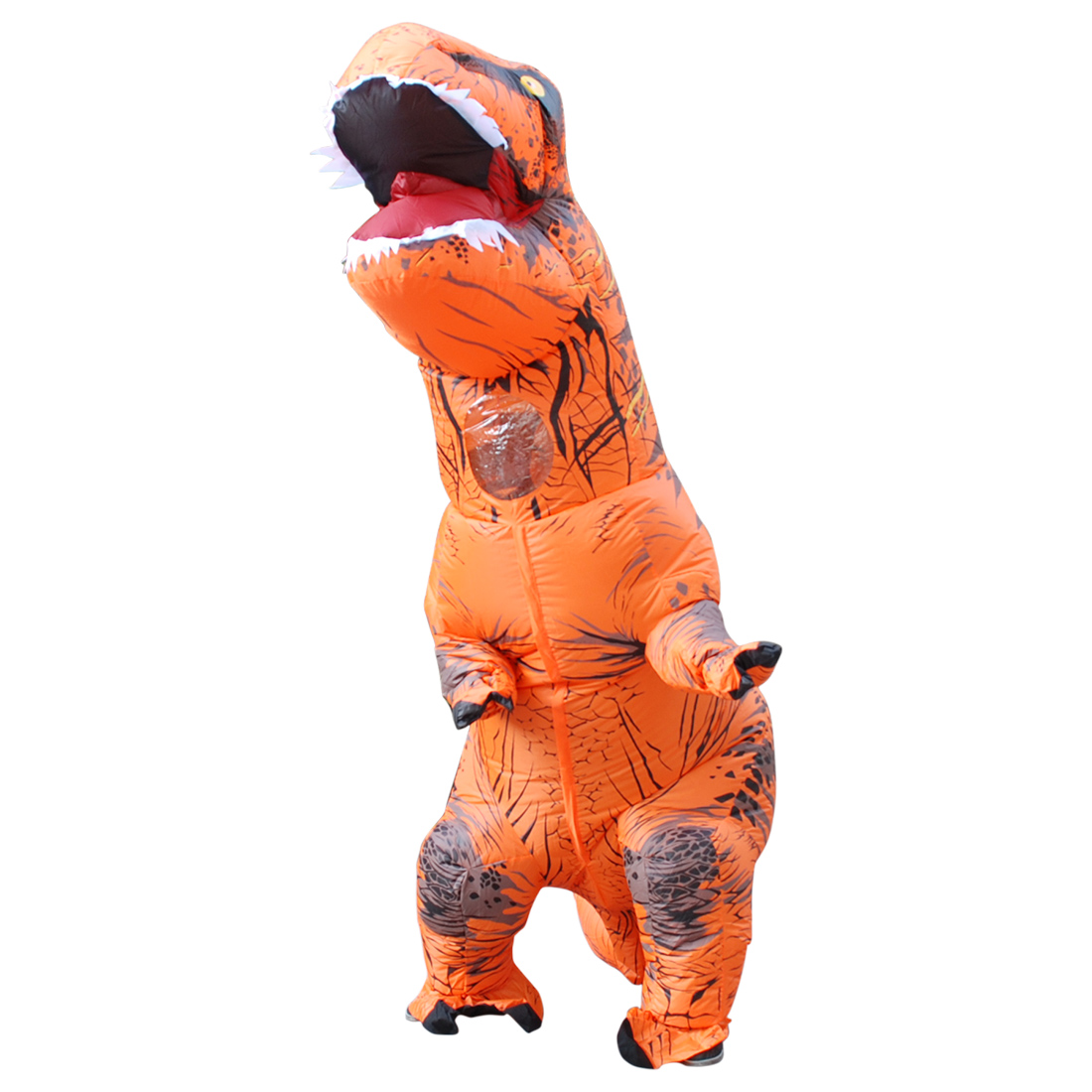 Orange T-rex Kostumer Oppustelig Dinosaurus Kostume Halloween Tyrannosaurus Fastelavn