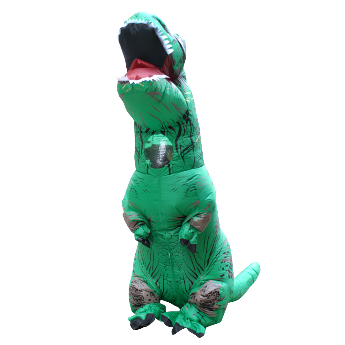 Voksen Grøn Oppustelig Dinosaurus Kostume Halloween Fastelavn
