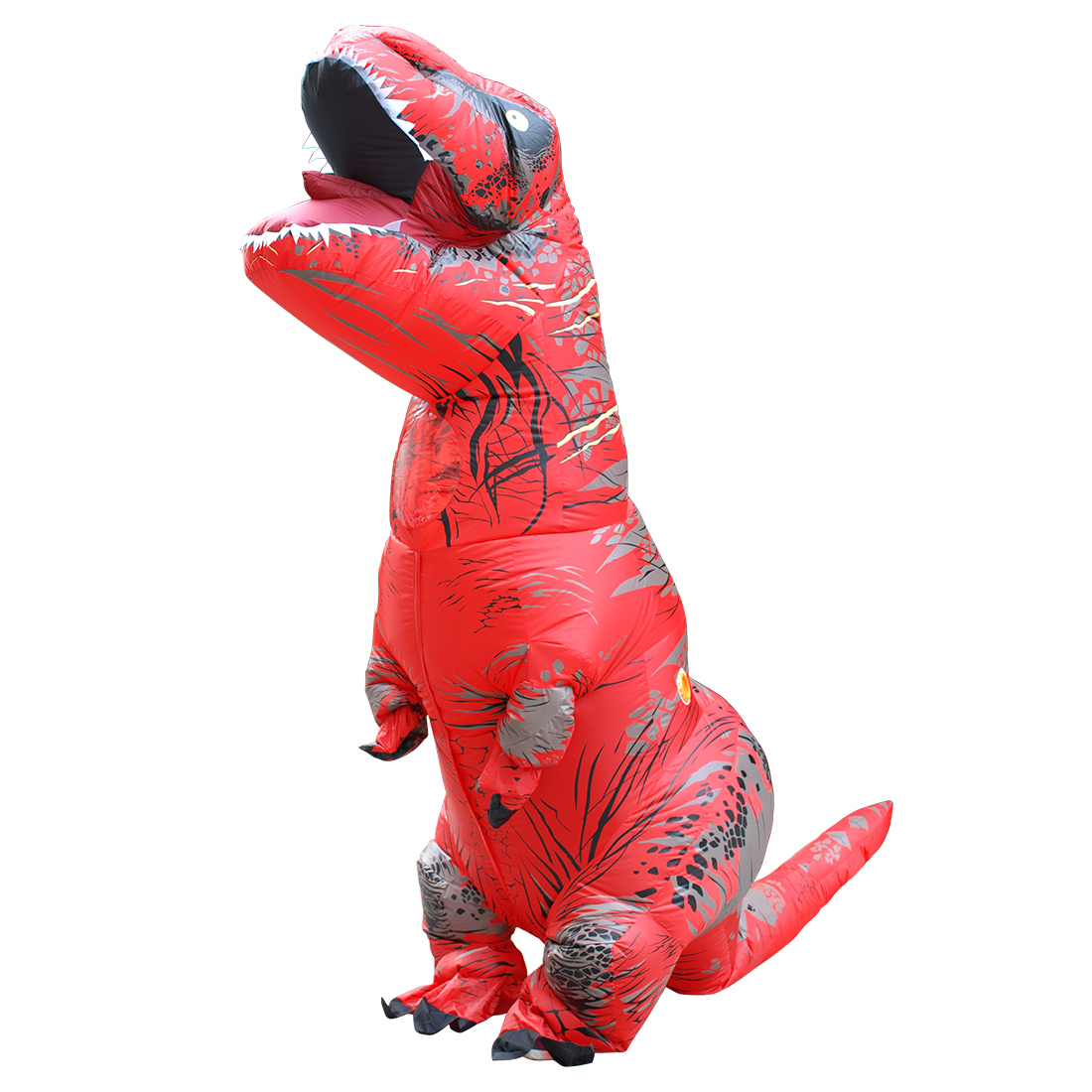 Erwachseneos Rot T-REX Kostüme Aufblasbar Dinosaurier Kostüm Halloween Faschingskostüme Karneval