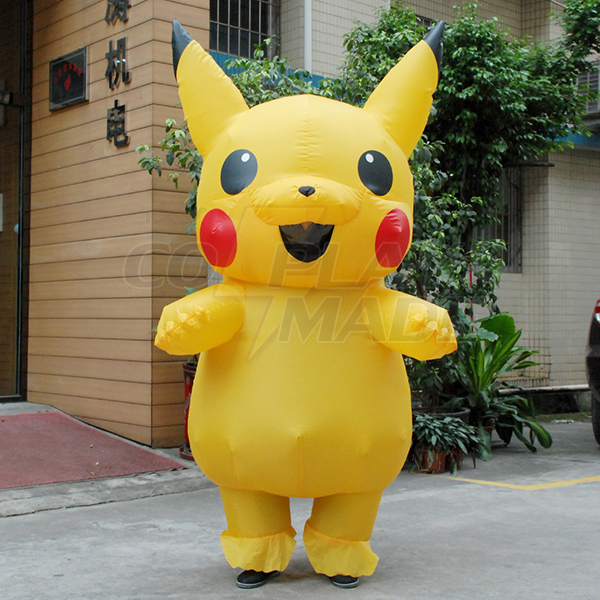 Aikuinen Puhallettava Pokemon Pikachu asu Halloween Cosplay