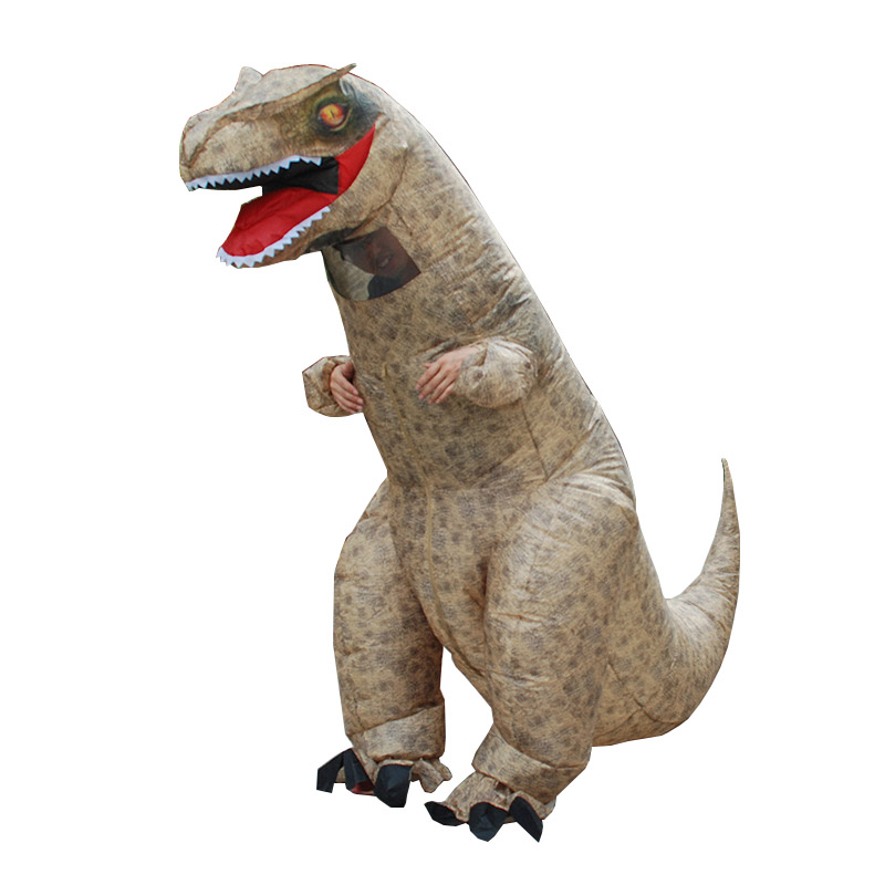 New T-rex Inflatable Mens Costume Dinosaur Womens Halloween