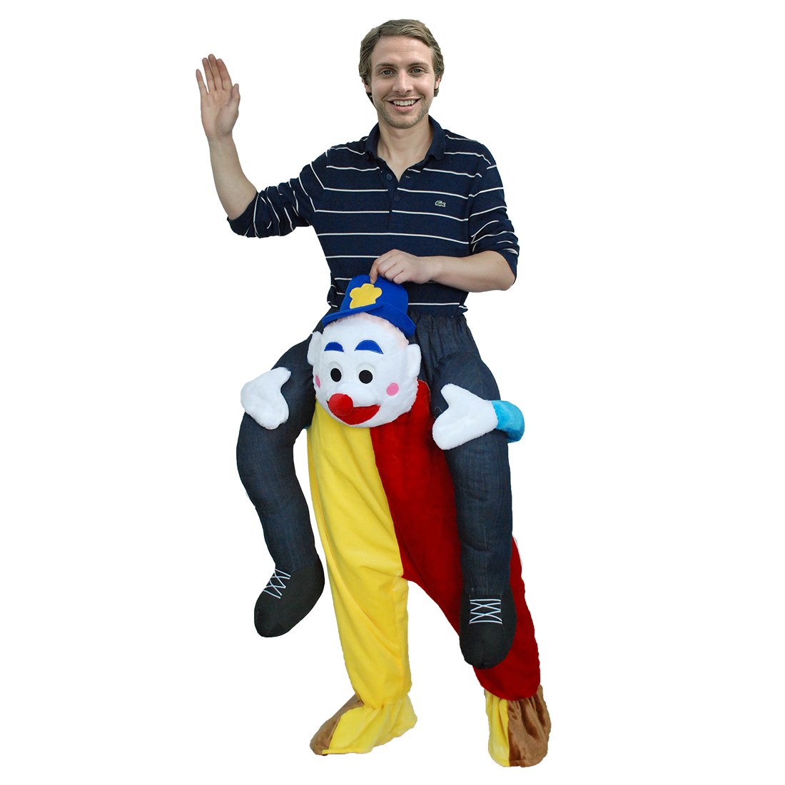 Volwassen Op de rug van Carry Me (Ride On) Kostuum Clown Mascot Broek Carnavalskleding Carnaval