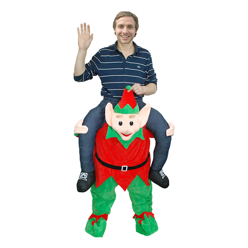 Aikuinen Carry Me (Ride On) asu ELF Piggy Mascot Housut Naamiaisasu Halloween