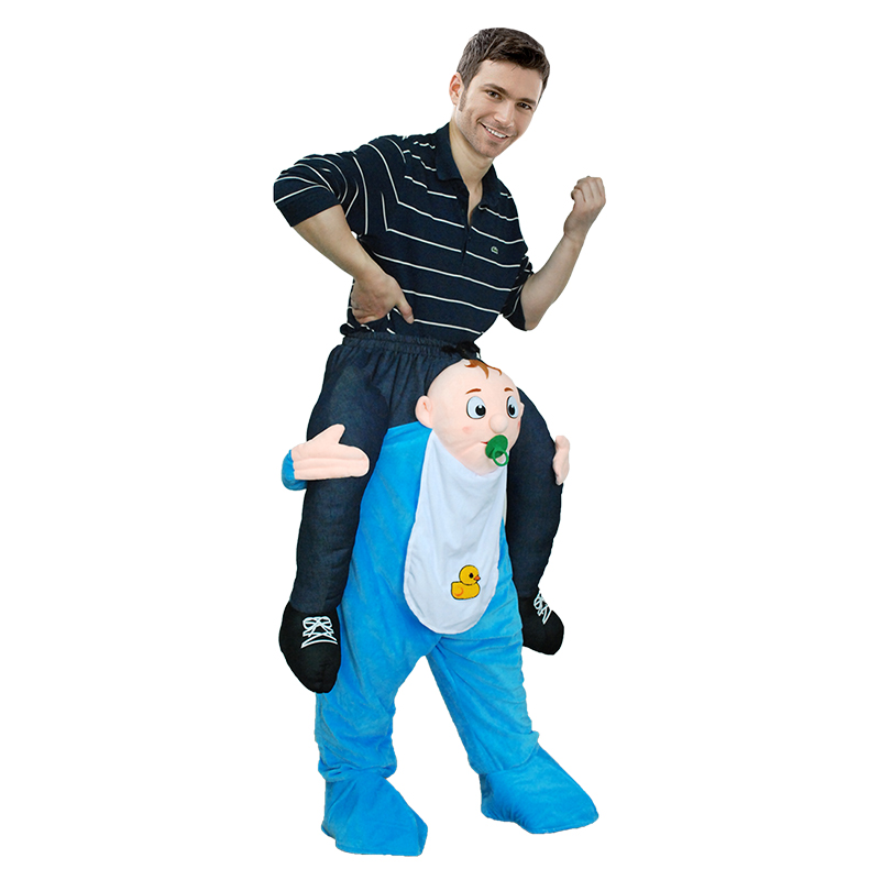 Voksen Carry Me (Ride On) Kostume Baby Mascot Bukser Fastelavn Halloween