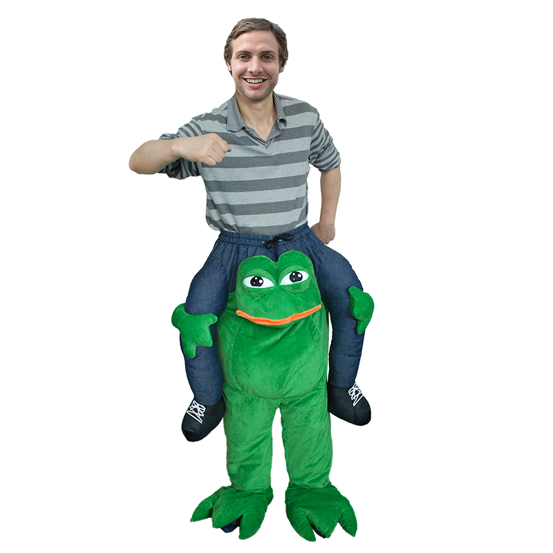 Adult Carry Me (Ride On) Costume Frog Mascot Pants – One Size