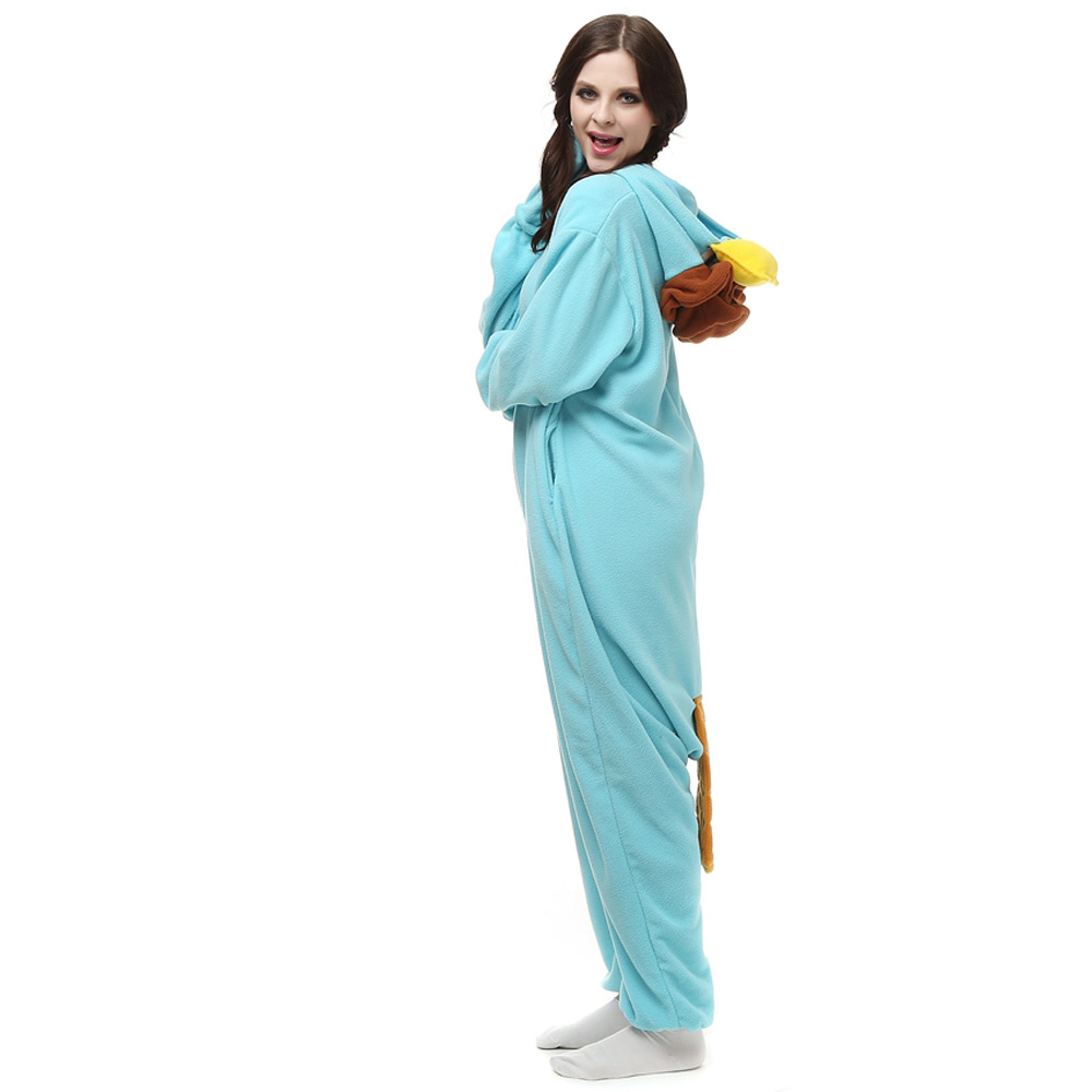 Næbdyret Perry Kigurumi Kostume Fleece Pyjamas Onesie
