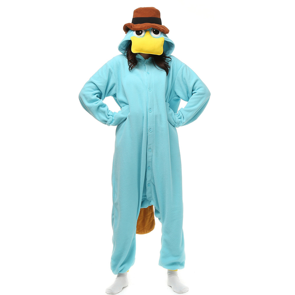 Perry The Platypus Kigurumi Kostuum Unisex Vlies Pyjama Onesie