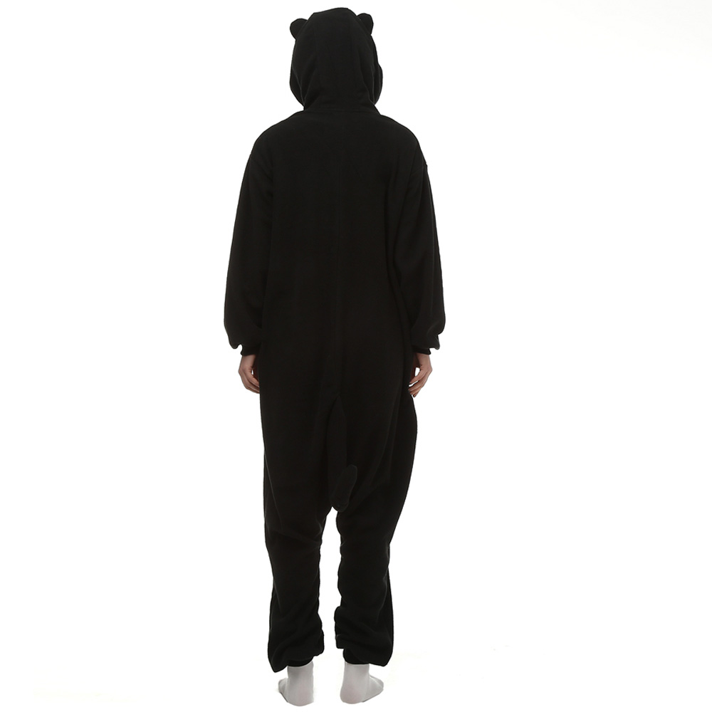 Mitternachtskatze Kigurumi Kostüme Unisex Vlies Pyjama Gymnastikanzug/Einteiler