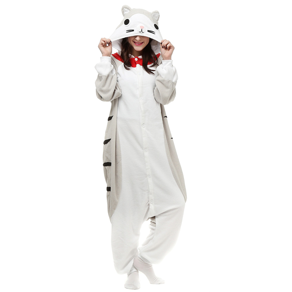 Käse Katze Kigurumi Kostüme Unisex Vlies Pyjama Gymnastikanzug/Einteiler