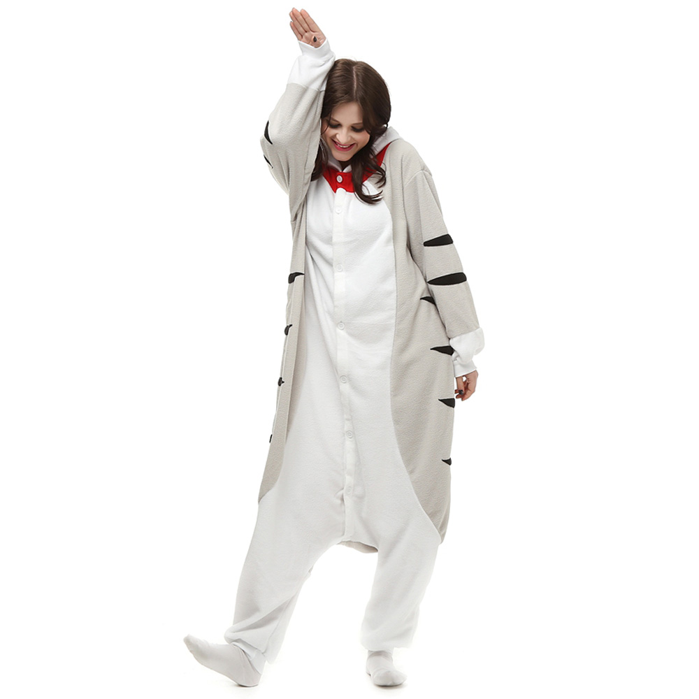 Käse Katze Kigurumi Kostüme Unisex Vlies Pyjama Gymnastikanzug/Einteiler