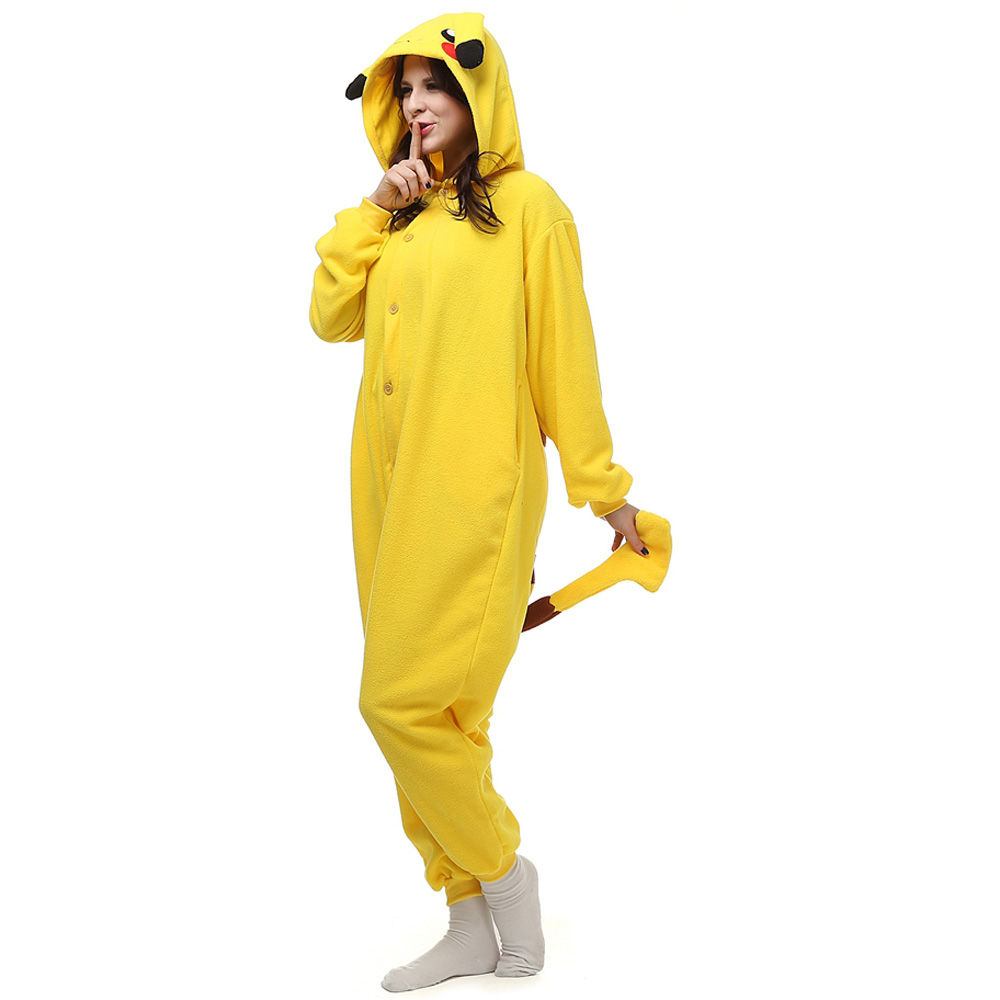 Pokemon Pikachu Kigurumi Kostuum Unisex Vlies Pyjama Onesie