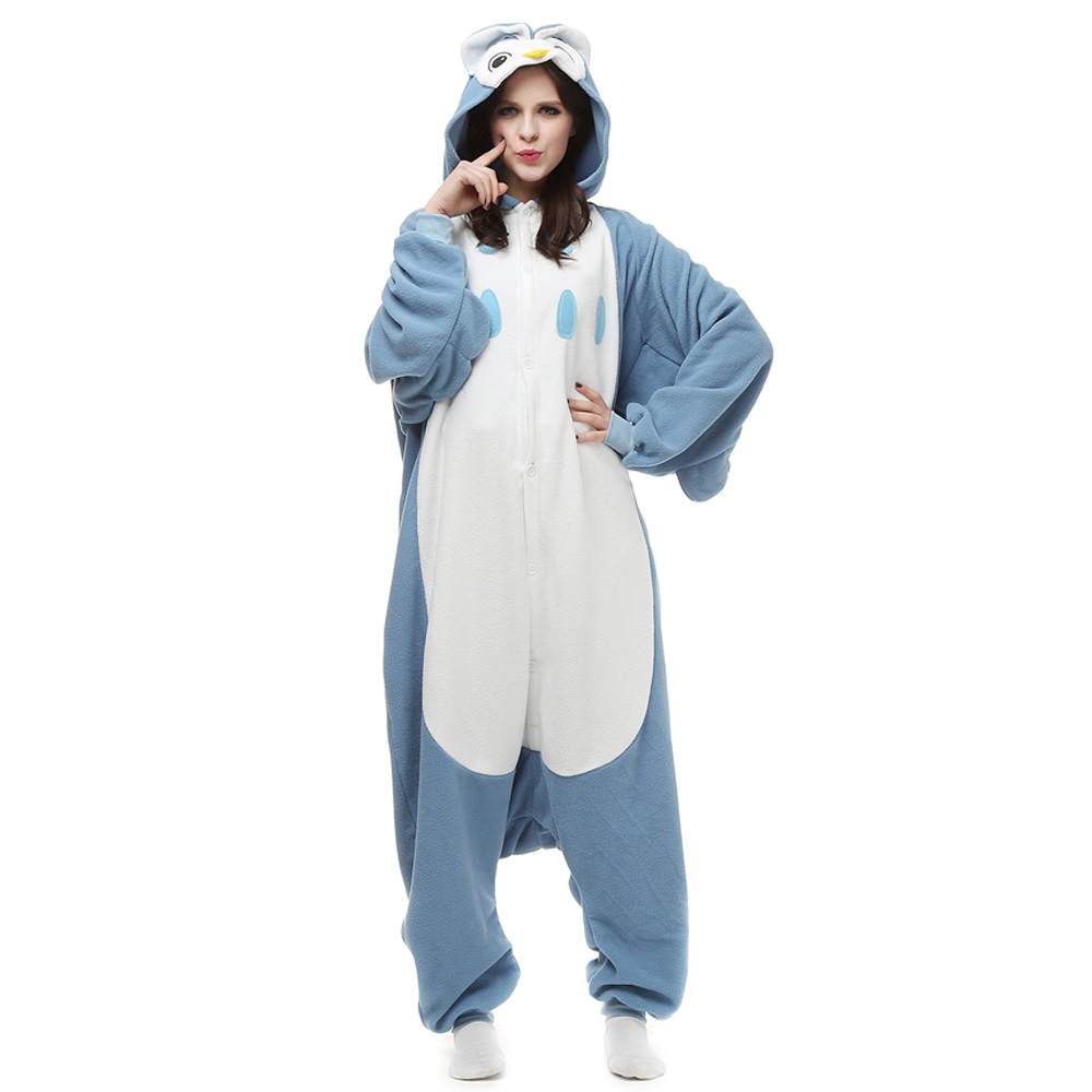 Owl Kigurumi Kostuum Unisex Vlies Pyjama Onesie