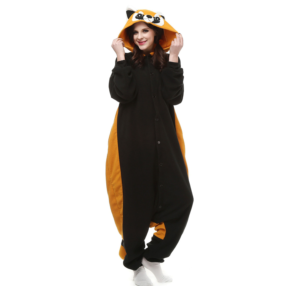 Raccoon Kigurumi Costume Unisex Fleece Pajamas Onesie