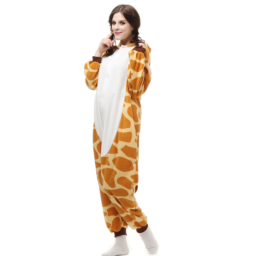 Giraffe Kigurumi Kostüme Unisex Vlies Pyjama Gymnastikanzug/Einteiler