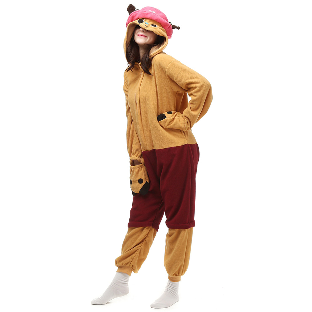 One Piece Tony Tony Chopper Kigurumi Kostuum Unisex Vlies Pyjama Onesie