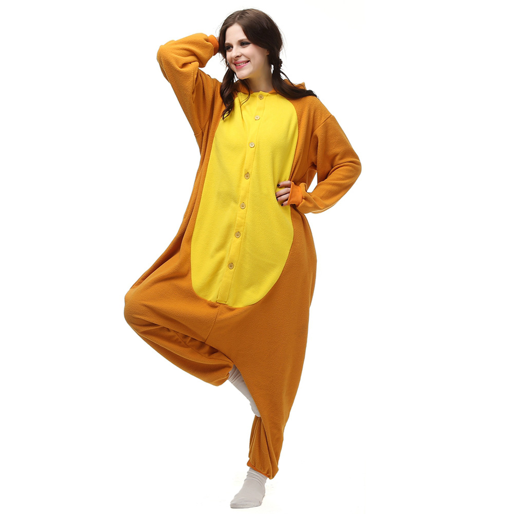 Havegulerod Kigurumi Kostume Fleece Pyjamas Onesie