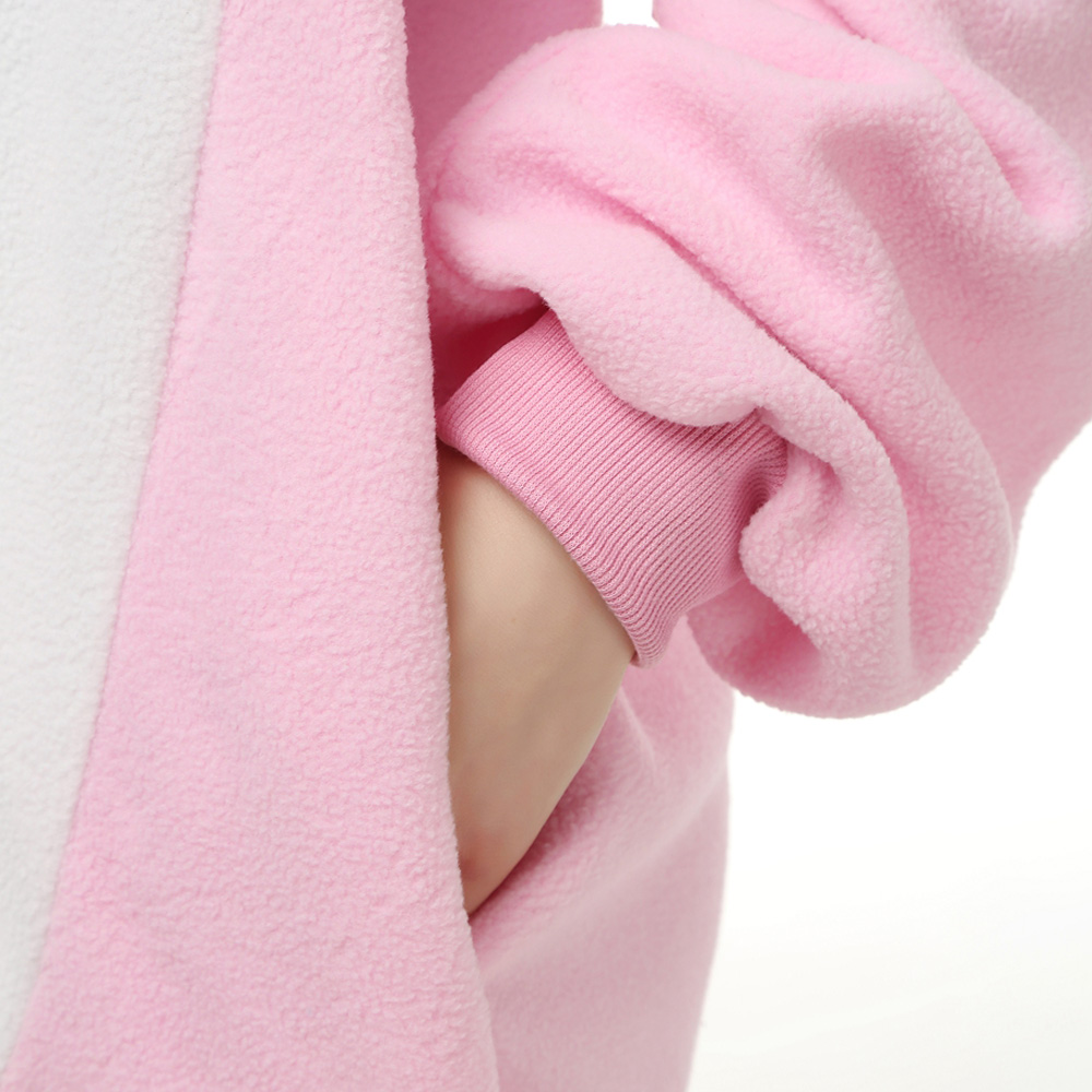 Roze Varken Kigurumi Kostuum Unisex Vlies Pyjama Onesie