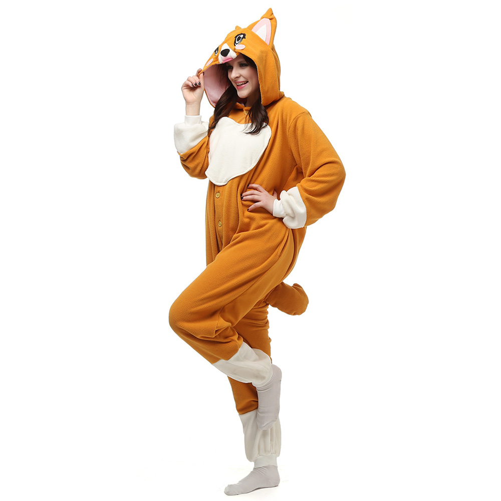 Big Eye Dog Kigurumi Kostume Fleece Pyjamas Onesie