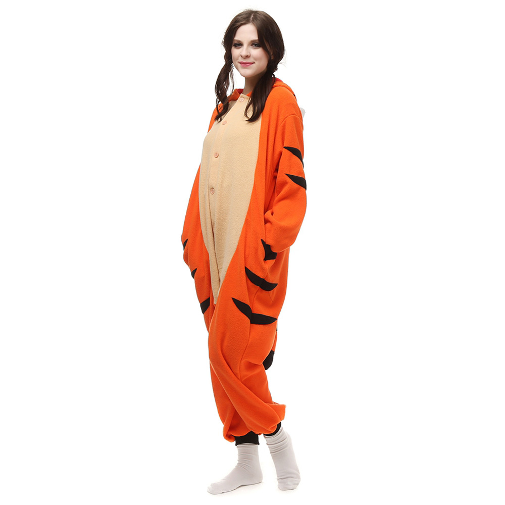 Tiger Kigurumi Kostume Fleece Pyjamas Onesie