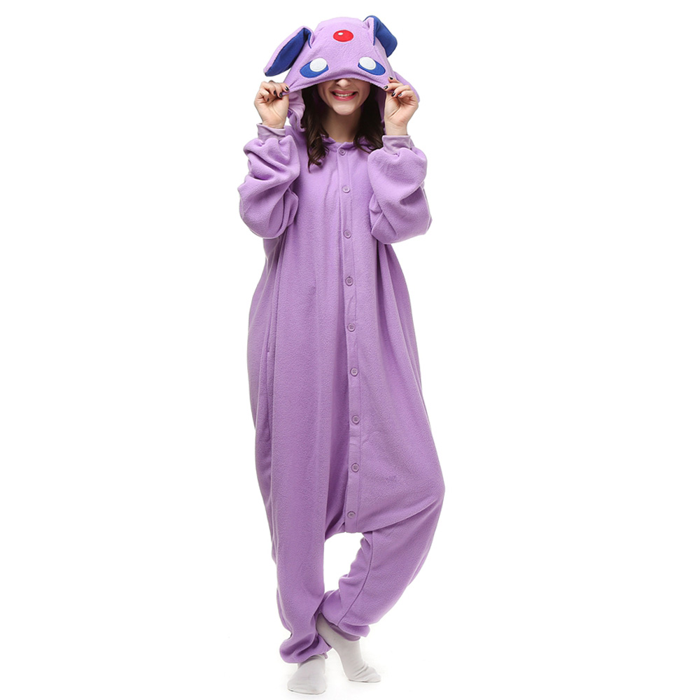Espeon Kigurumi Kostuum Unisex Vlies Pyjama Onesie