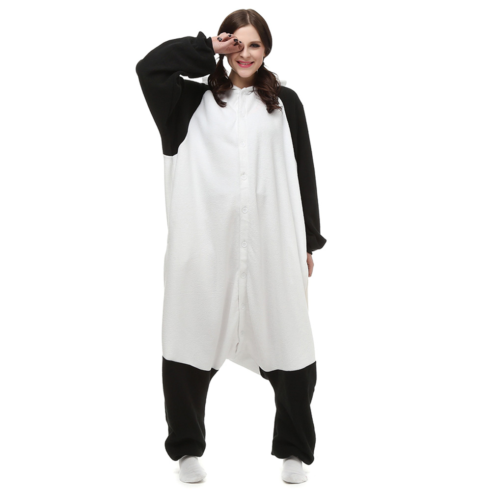 Panda Kigurumi Kostume Fleece Pyjamas Onesie
