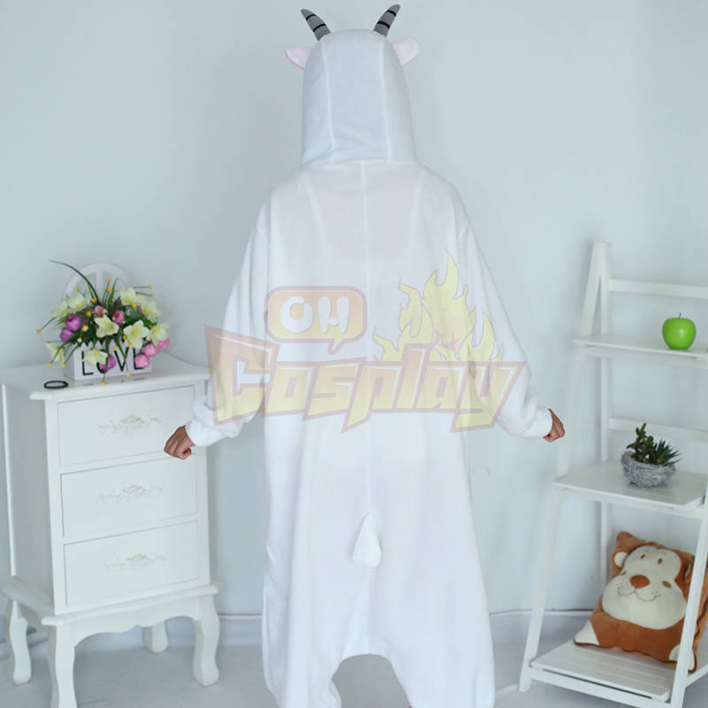 New Stlay Adult Pajamas Animal Goat Polar Flleece Kigurumi Pajamas