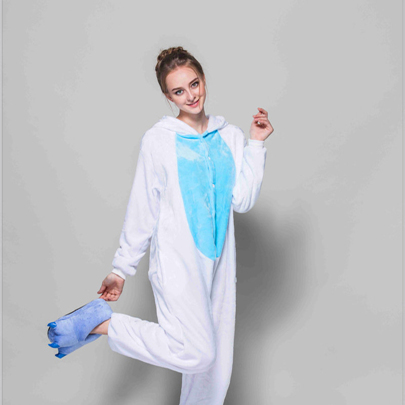 Adult Pajamas Animal Rabbit Flannel Kigurumi Pajamas