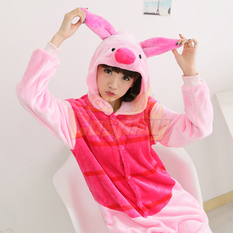 Adult Pajamas Animal Pipi pig Flannel Kigurumi Pajamas