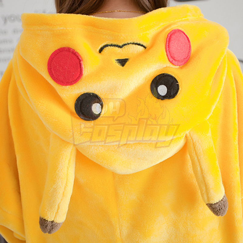 Adult Animal Pajamas Pikachu Flannel Kigurumi Pajamas