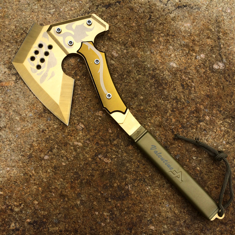 The Fourth Generation CF Gold Rose Tomahawk Camping Ax Hiking Survival Hand Tool