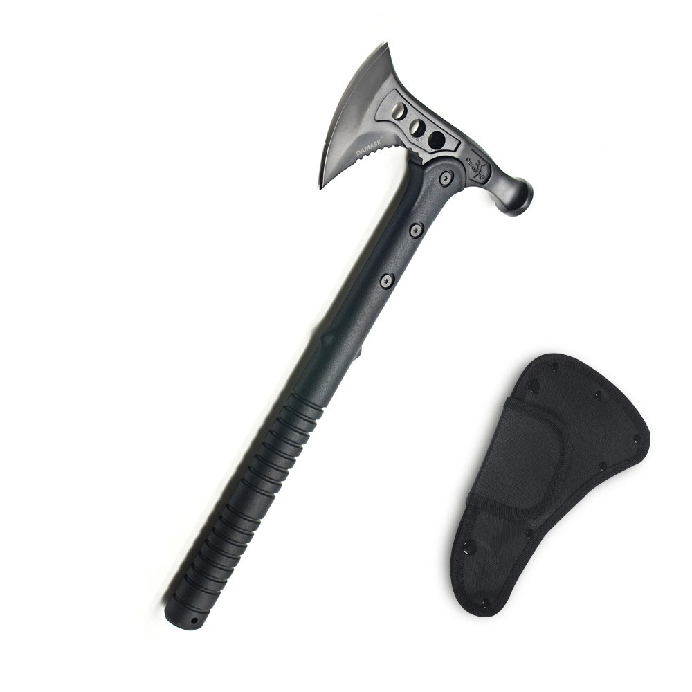 Long Handle Hammer Style Fire Ice Rescue Tactical Axe Tomahawk Outdoor