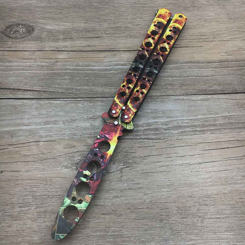 Attractive Colorful 440C Stainless Steel Knife Butterfly Training Knife Cosplay Knife