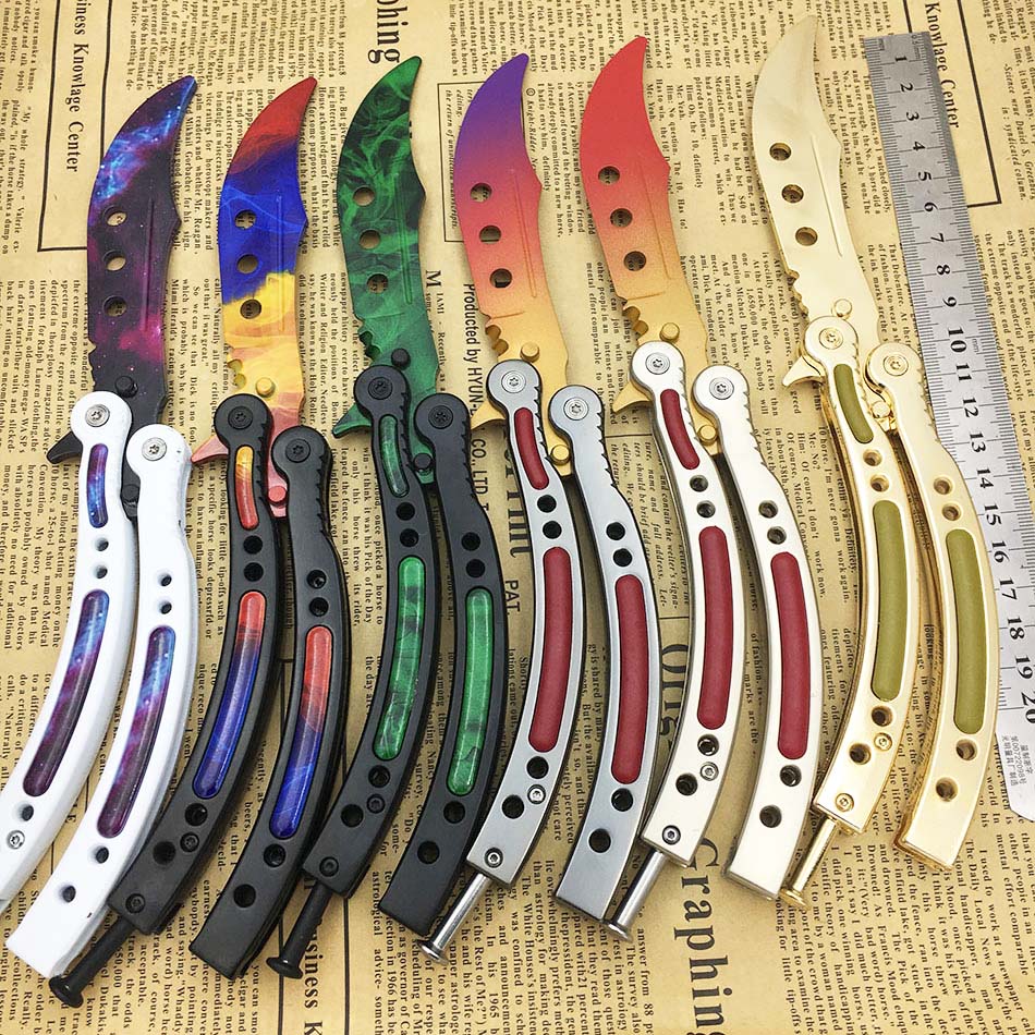 Butterfly Training Knife Stainless Steel Folding Knife Game Knife Cosplay