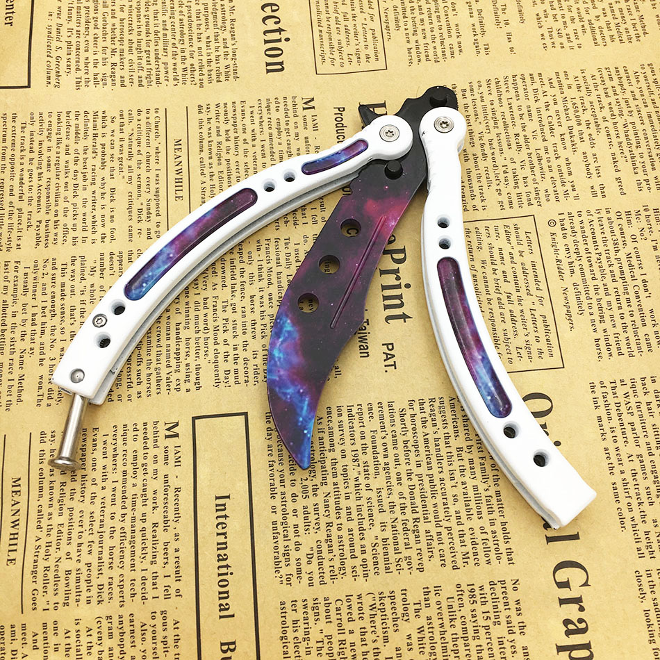 Butterfly Training Knife Stainless Steel Folding Knife Game Knife Cosplay