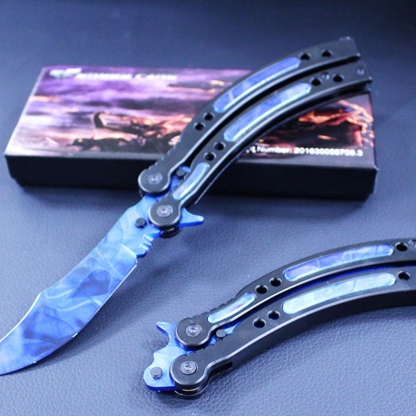 CS GO Butterfly in Knife Balisong Karambit Folding Knife Blade Gift