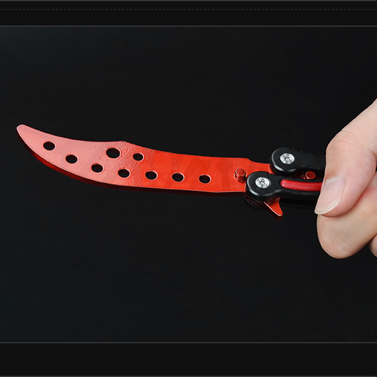 CS GO Game Collection Balisong Butterfly Trainer Knife Men Gift