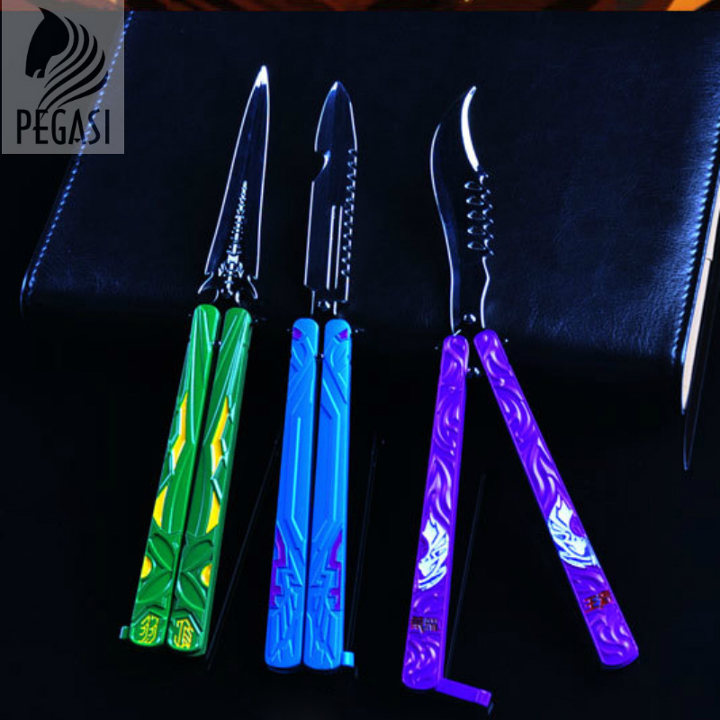 Butterfly In Knife Titanium Coated Training Folding Knife