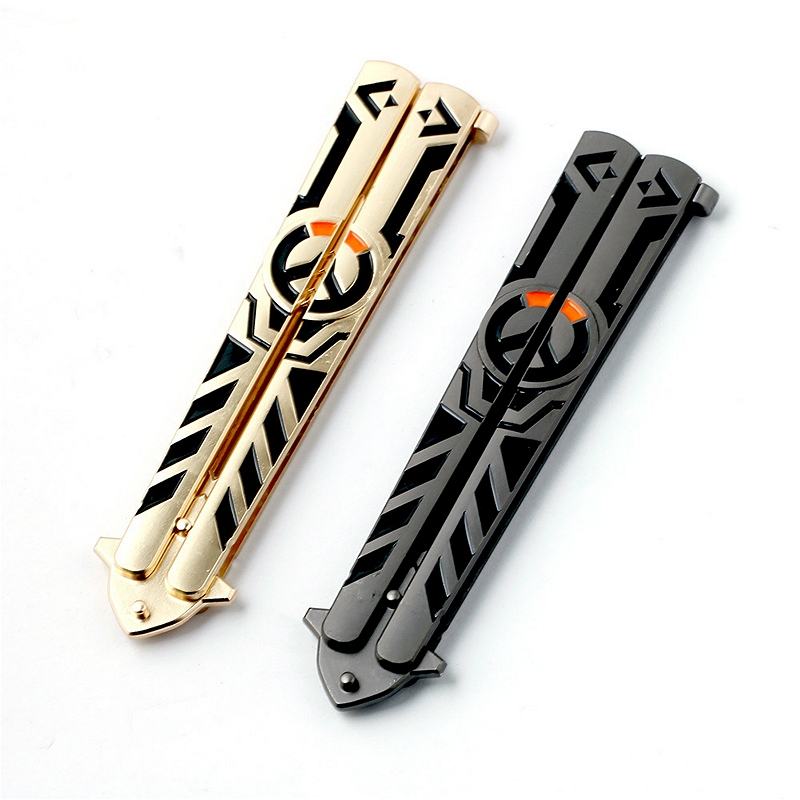 Butterfly In Knife Titanium Coated Training Folding Knife Butterfly Not Sharp