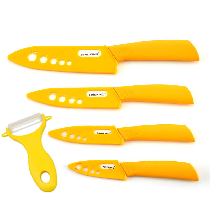 Beauty Gifts Zirconia kitchen green color knife set Ceramic Knife Set 3\" 4\" 5\" 6\" inch+peeler+Covers