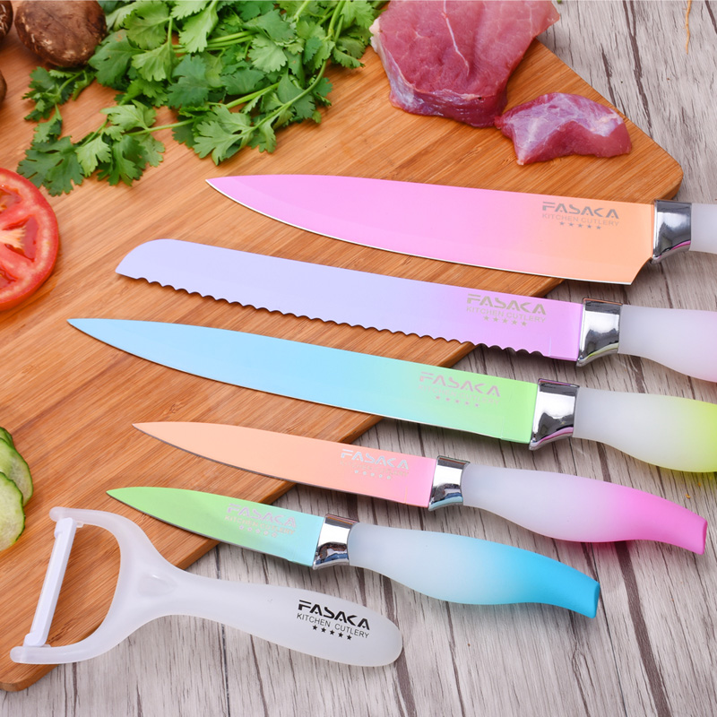 Stainless Steel Kitchen Knives Kitchen Knife Sets 8\'\'Chef Bread Carving 5\'\'