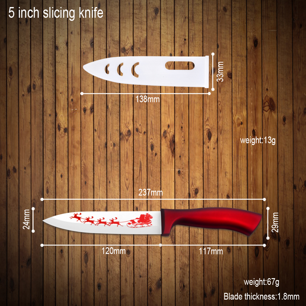 Six-Piece Set Knife Stand+ Ceramic Knives+ Peeler Kitchen Knife
