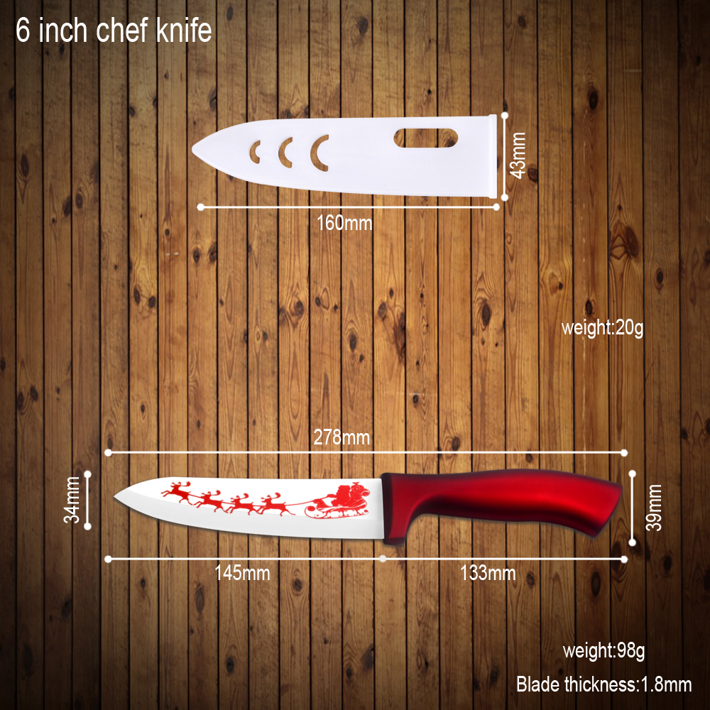 Six-Piece Set Knife Stand+ Ceramic Knives+ Peeler Kitchen Knife