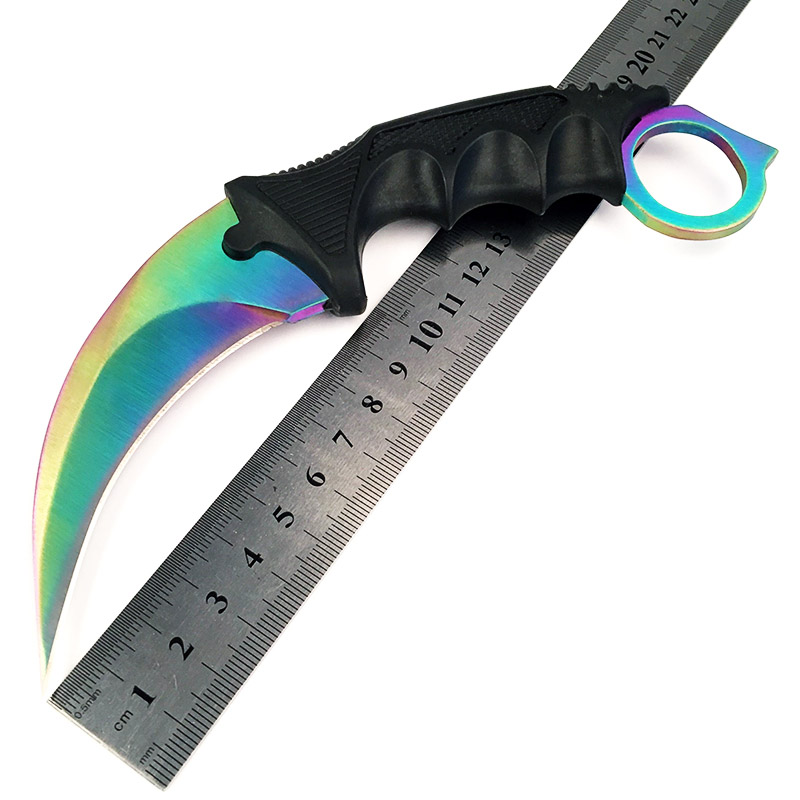 CS GO Hunting Fixed Knife Karambit Tactical Combat Survival Neck Claw Knives
