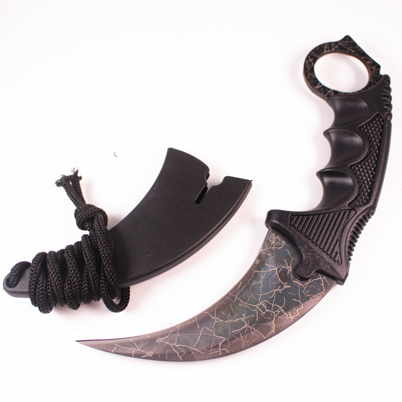 CS GO Knives Karambit Knife Fixed Blade Titanium Faca Knifes